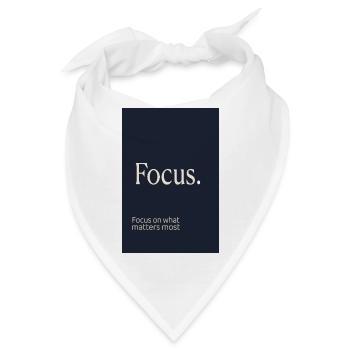 Focus. Minimalistisches Motivation Design - Bandana - Weiß - Vorne