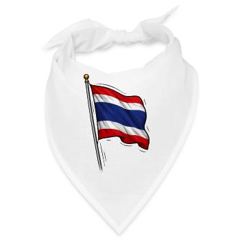 Thailand Fahne - Bandana - Weiß - Vorne