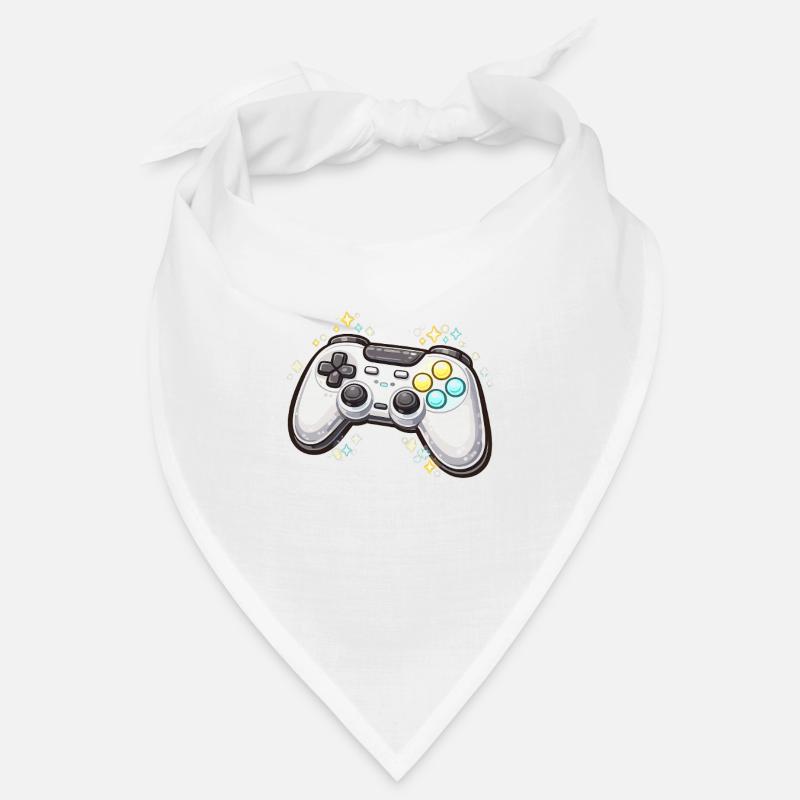 Leuchtender Spielecontroller mit Sternenstaub - Bandana - Weiß