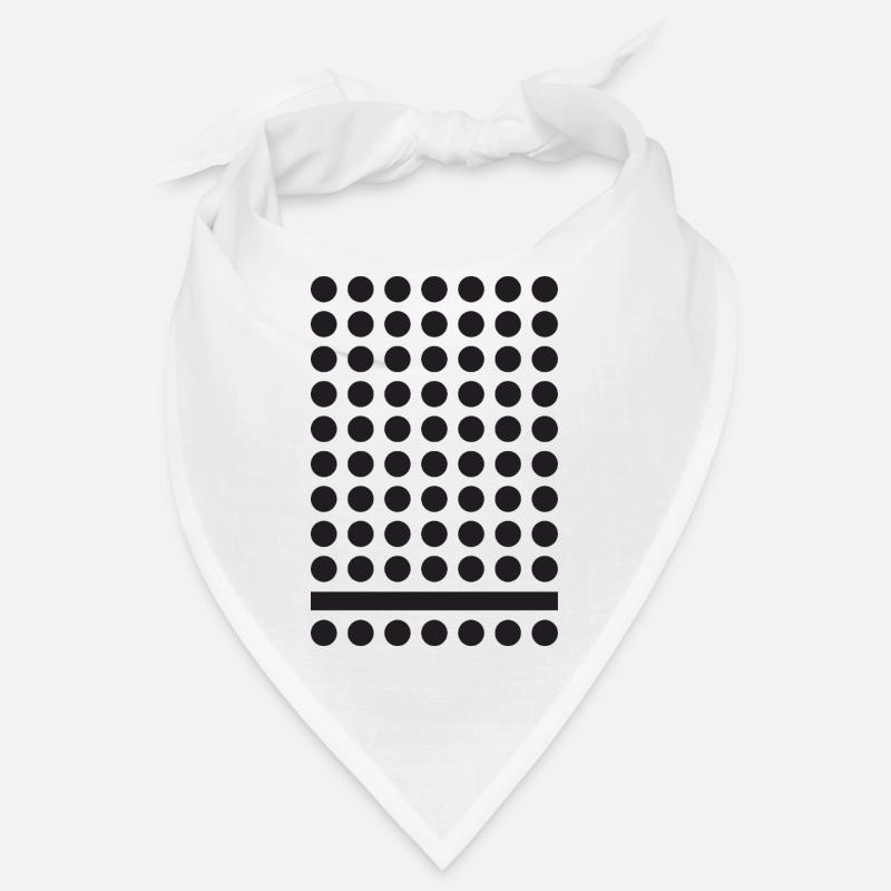 Monochrome Dot Grid Pattern Bandana