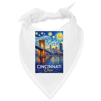 Cincinnati Ohio - Bandana - Weiß - Vorne