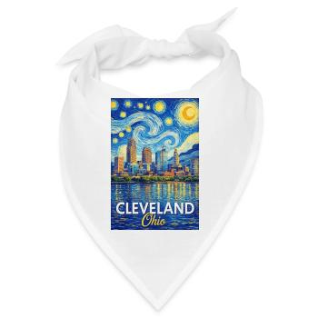 Cleveland, Ohio - Bandana - Weiß - Vorne