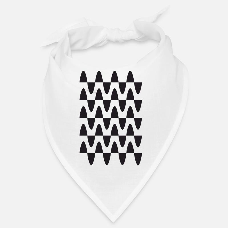 Midnight Wave Grid Pattern Bandana