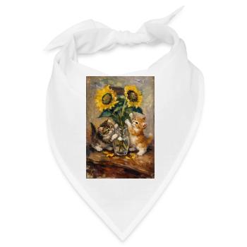 Sonnenblumen und Katzen Stillleben Henri Matisse - Bandana - Weiß - Vorne