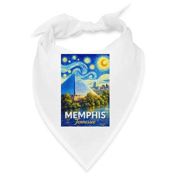 Memphis Tennessee - Bandana - Weiß - Vorne