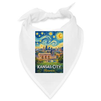 Kansas City Missouri - Bandana - Weiß - Vorne