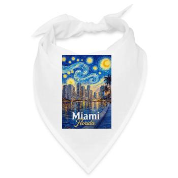 Miami Florida - Bandana - Weiß - Vorne