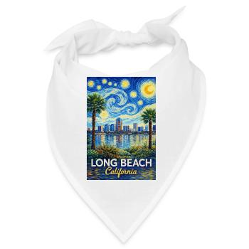 Long Beach California - Bandana - Weiß - Vorne