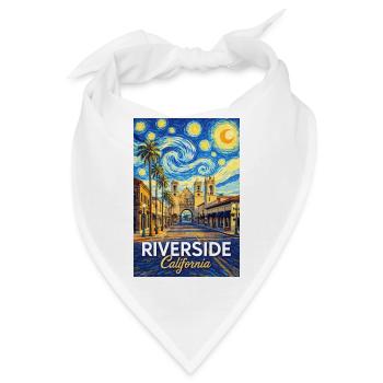 Riverside, Kalifornien - Bandana - Weiß - Vorne