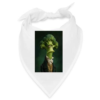 Brokkoli-Gentleman in viktorianischer Kleidung - Bandana - Weiß - Vorne