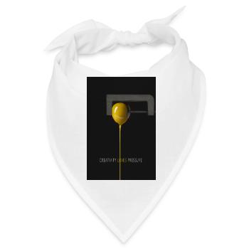 Creativity Loves Pressure Minimalistisches Poster - Bandana - Weiß - Vorne
