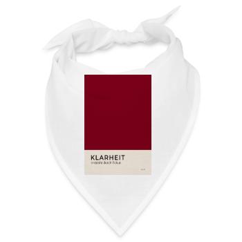 Klarheit entsteht durch Fokus Poster - Bandana - Weiß - Vorne
