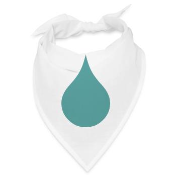 Wassertropfen – Regentropfen - Bandana - Weiß - Vorne