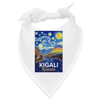 Kigali Rwanda Sternennacht Skyline - Bandana - Weiß - Vorne