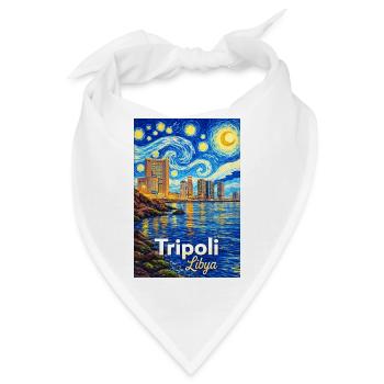 Tripoli Libya Starry Night - Bandana - Weiß - Vorne
