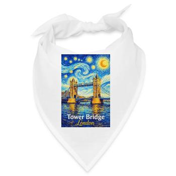Tower Bridge London Sternenwirbel - Bandana - Weiß - Vorne