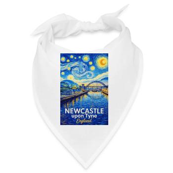 Newcastle Tyne Sternenhimmel Kunstwerk - Bandana - Weiß - Vorne