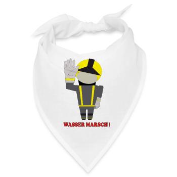 Wasser Marsch Feuerwehrheld - Bandana - Weiß - Vorne