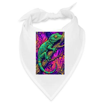 Gecko - Bandana - Weiß - Vorne