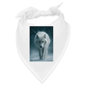 Arktischer Wolf im Schneefall - Bandana - Weiß - Vorne