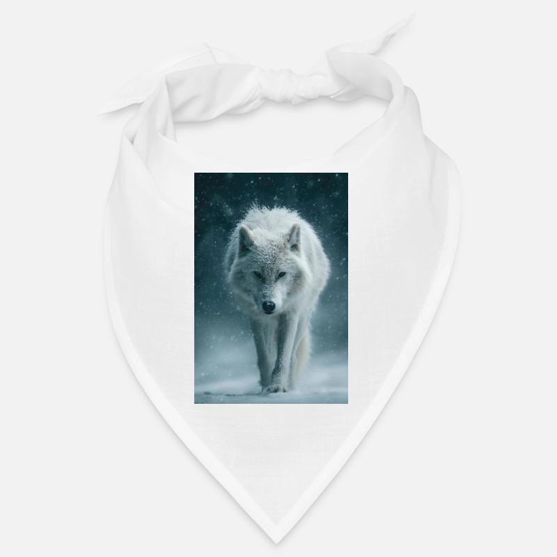 Arctic Wolf in Snowfall Bandana