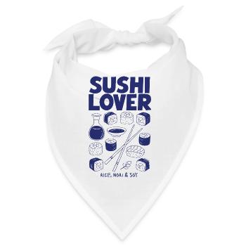 Sushi-Liebhaber: Reis, Nori & Soja - Bandana - Weiß - Vorne