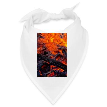 Herz der Glut Makro Poster - Bandana - Weiß - Vorne