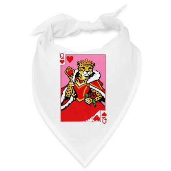 Herz-Königin Leo - weirdpeoplelovethis. - Bandana - Weiß - Vorne
