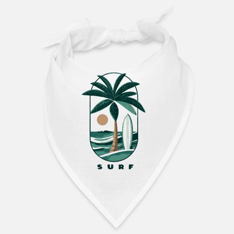 Surf Palm Tree and Beach Bandana