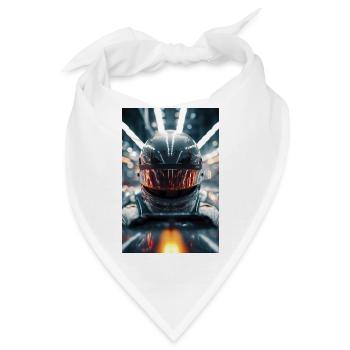 Neon Racer Helm - Bandana - Weiß - Vorne