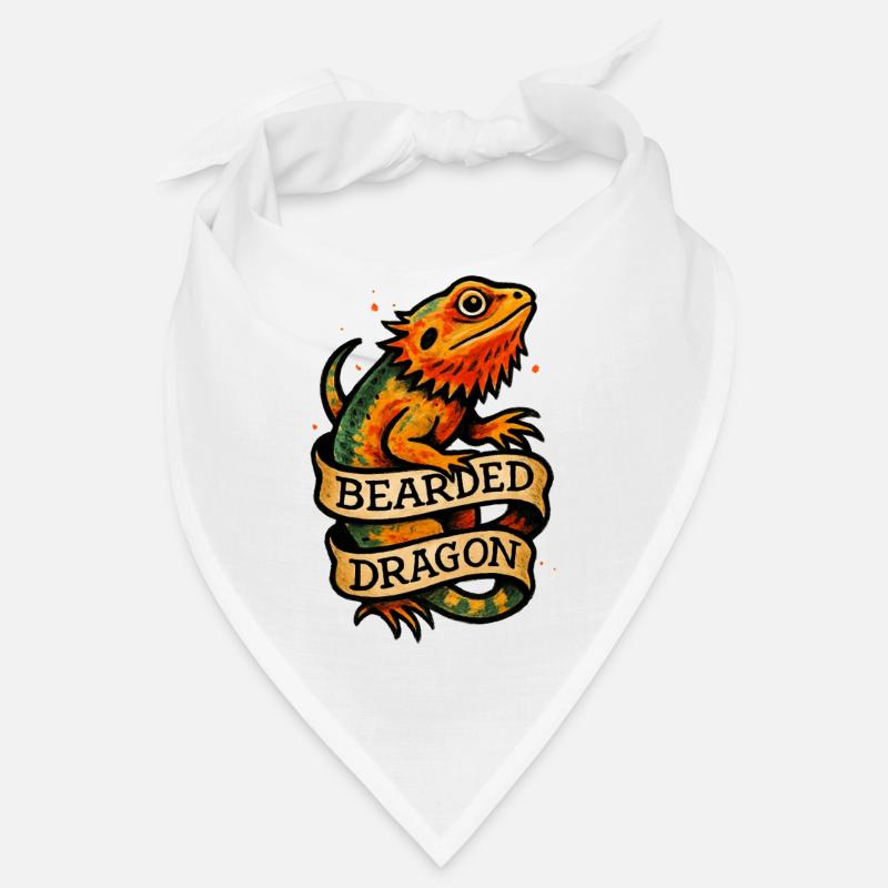 Bartagracho-Pogona mit Vintage-Banner Bandana
