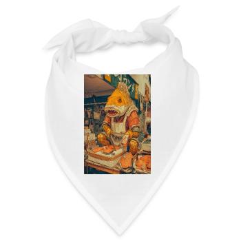 Gill Chef auf dem Markt - Bandana - Weiß - Vorne