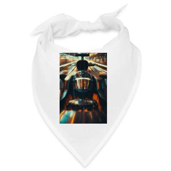 Neon Apex Racer Helm in Bewegung - Bandana - Weiß - Vorne
