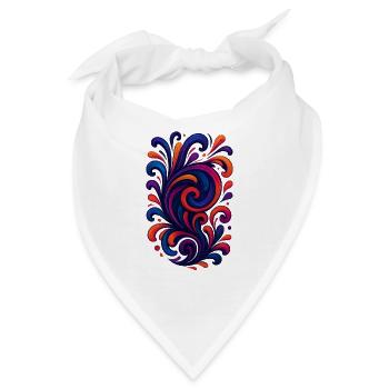 Bunter Wirbel - Bandana - Weiß - Vorne