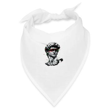 Bust Glitch Barock - Bandana - Weiß - Vorne