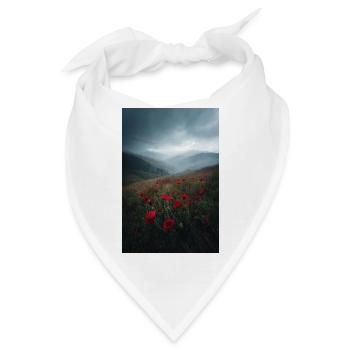 Red Poppy Ridge im Nebel - Bandana - Weiß - Vorne