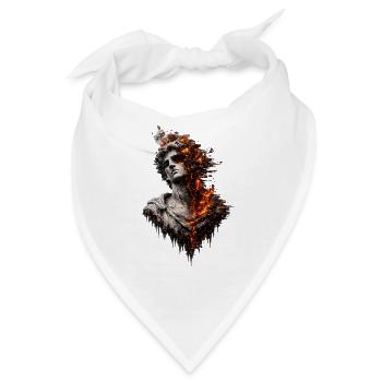 Brennende Statue: Feuer und Marmor - Bandana - Weiß - Vorne