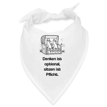 Ultra dämliche Möwen Strandkorb Meme  - Bandana - Weiß - Vorne