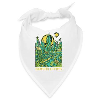Grüne Städte Zukunft - Bandana - Weiß - Vorne