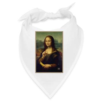 Mona Lisa Bananenschuppe - Bandana - Weiß - Vorne