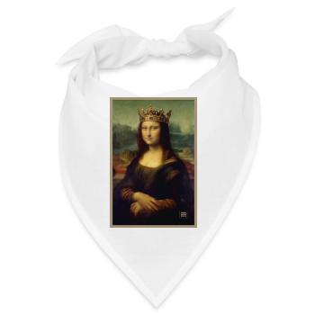 Krönte Mona Lisa, Königin der Museen - Bandana - Weiß - Vorne