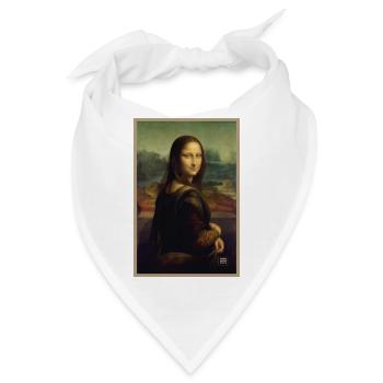 Mona Lisa von hinten - Bandana - Weiß - Vorne