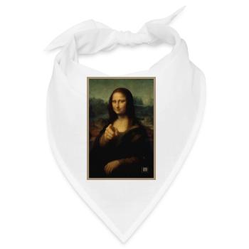 Mona Lisa hat dich gewählt - Bandana - Weiß - Vorne