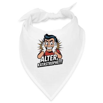 Alter Katastrophe Retro Fremdschämen - Bandana - Weiß - Vorne