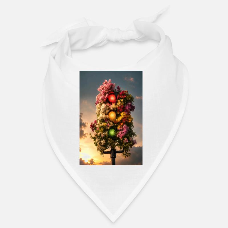Lumière florale de feu de circulation Bandana