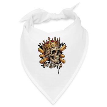 Skull/Skulled Crowned Fast-Food Royal - Bandana - Weiß - Vorne