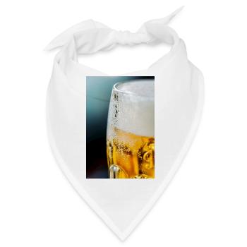 Lichtgold Bierglas Muster - Bandana - Weiß - Vorne
