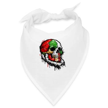 Heavy Metal meets Weihnachten - Bandana - Weiß - Vorne