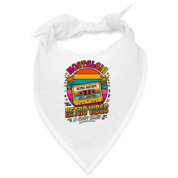 Retro-Mixtape-Nostalgie-Vibes - Bandana - Weiß - Vorne