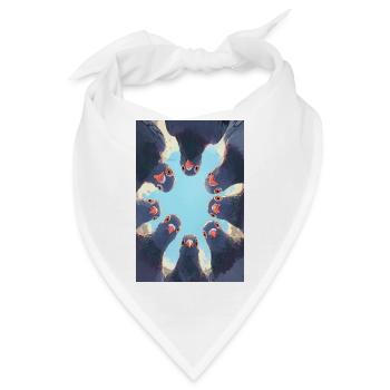 Kreis der Tauben unter dem Himmel - Bandana - Weiß - Vorne